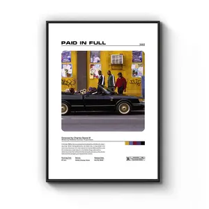MIDCENTURY MODERN MOVIE Poster, Paid in Full Poster, Retro Movie Wall Art, Best Movie Posters