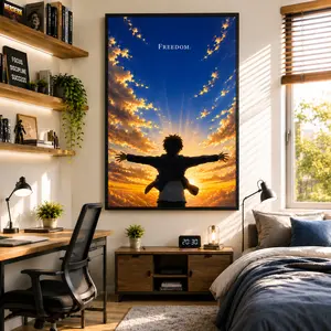 Attack On Titan Poster AOT Anime Wall Art, Trippy Illustration, Bedroom Dorm Room Decor, Waterproof UV-Protected Fade-Resistant Eco-Friendly