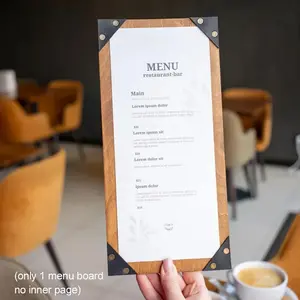 Wooden Menu Board for Restaurant Coffee Shop Bar, Menu Display Stand Sign, Table Menu Card, Dinner Menu Showcase, Wedding Menu