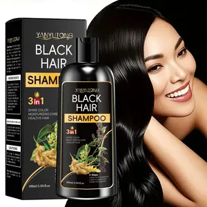 100ml Portable Black Hair Dye Shampoo – One Wash Black, Smooth & Nourishing Travel Size Black Hair Dye Shampoo 100ml – One Wash Black, Soft & Manageable Hair