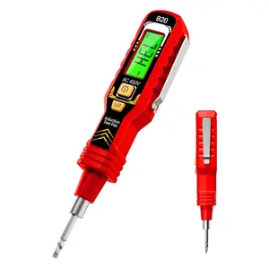 Voltage Tester - Voltage Detector Pen | Electrical Multimeter Tester | Auto-Ranging Measuring Tool with LED Light | AC Voltages Detector Pen | High-Accuracy Circuit Breaker Finder for Electrical