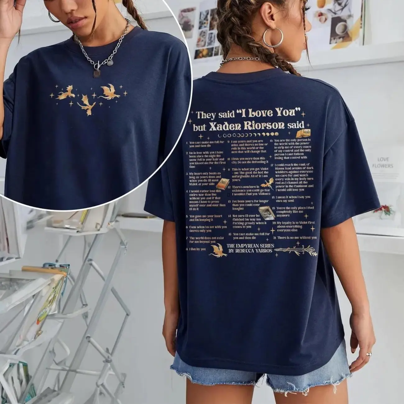 Xaden Riorson Quote Shirt, Fourth Wing Book Sweatshirt, Xaden Fourth Wing Merch, Xaddy Shirt, I Love You In Book Quotes, Romantasy Book Shirt T