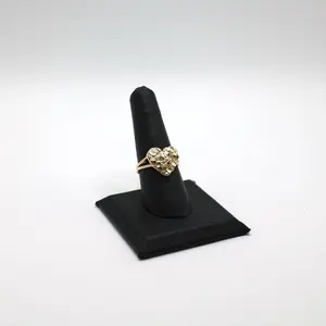 14K Gold Nugget Heart Ring for Women Jumbo - Elegant and Durable Design