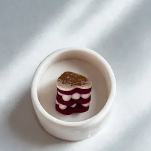 Raspberry cream cake charm