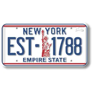 New York State License Plate Magnet by Classic Magnets, 1.9" x 3.8"