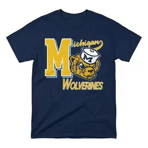 [MADE IN US] Michigan Letter Heavy Tee, College Basketball Fan Shirt, Sports Player Shirt, Game Day Basketball Shirt, Athlete Graphic Tee, Basketball Lover Shirt, Gift for Sports Fans