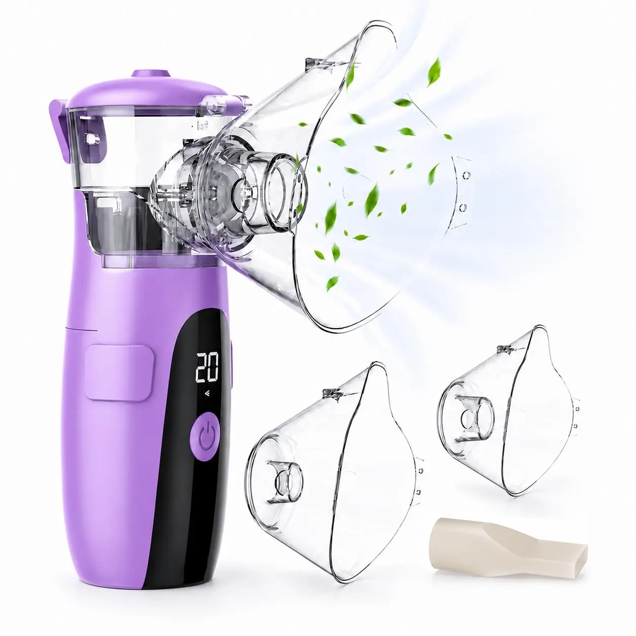 Rechargeable Nebulizer, Handheld Smart Nebulizer,Portable Nebulizer with Self-Cleaning Mode, quiet operation, easy to use and maintain