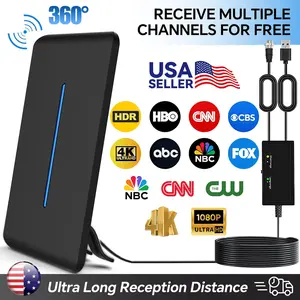 HIDB TV Antenna for Smart TV Indoor, Digital Indoor HD Antennas with Strong Magnetic Base, Easy Installation, Long Range Reception for Local Channels 4K, 16ft Long Cables TikTokShopBlackFriday Style