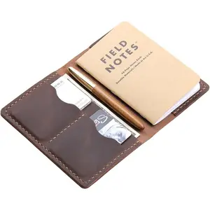 Leather Journal Cover for Field Notes, Notebook Cover For Moleskine Cahier,   Leather Cover for 3.5" x 5.5" Notebooks, Brown