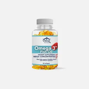 Eternal Omega 3+ Fish Oil Mega Concentrated Dietary Supplement 90 Softgels for Healthy Heart and Immune System