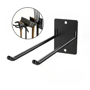 1 pc Iron Wall Mounted Tool Rack Multifunctional Garage Storage Tools Gardening Tools Storage For shovels Rake Broom Wall Mounted Storage Rack Garden Tool Organizer Yard Tool Rack
