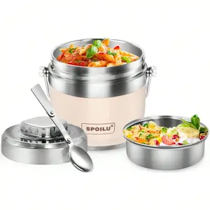 Food Jar Insulated Container - 42.3 Oz, Insulated Food Container For Adult, Soup Thermo Lunch Containers Wide Mouth Vacuum Stainless Steel Leakproof Bento Box With Spoon