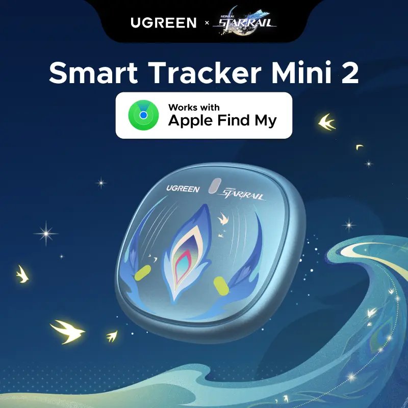 UGREEN × Honkai: Star Rail Series FineTrack Mini2 Air Tracker Tags (iOS Only) ,Bluetooth Tracker Compatible with Apple Find My,5-7 Year Battery Life Item Finder Smart Tag for Keys,Luggage summerwins