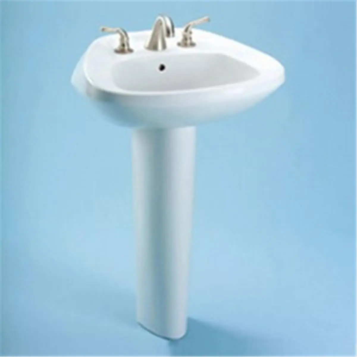 212 MAIN PT243-No.01 White Porcelain Toilet Sink Pedestal Base, 21 lbs, Bathroom Faucet-Compatible Home Improvement Fixture Accessory