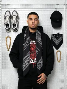 Men's Oversized Y2K Hoodie - Casual Fashion Punk Rock Harajuku Vintage Long-Sleeve Pullover, Spider Web Pattern, Graphic Alphabet Print, Hip Hop Street Wear Top