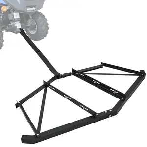 Heavy Duty 66-Inch Driveway Drag Leveler, suitable for lawn tractors, ATVs, UTVs — with steel rake with adjustable bolts, reinforced rods, pin-style hook — suitable for gravel and lawn maintenance