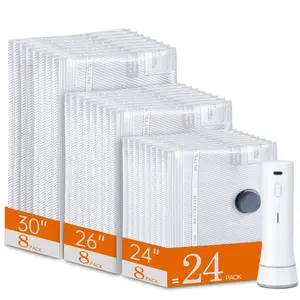 2026 Upgraded Cordless Vacuum Compression Bag Set, 24 Pack 3 Sizes  Travel Storage Bags, USB Rechargeable Handheld Pump, Waterproof Reusable Space Saver Zipper Pouches for Luggage Suitcase Clothes Carry-On Packing