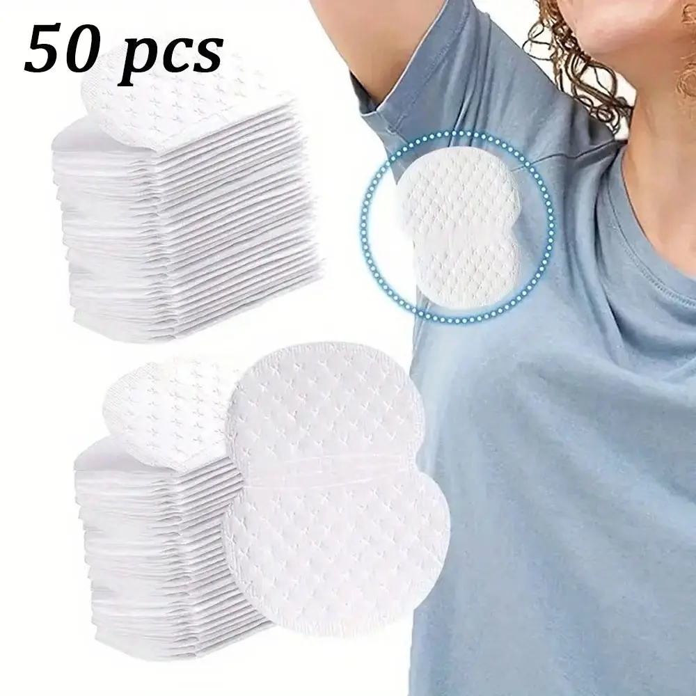 50 Pcs High-Quality Underarm Sweat Patches, Underarm Sweat Pads, Invisible Long-Lasting, Portable Breathable Comfort, Odor-Free Summer Essentials