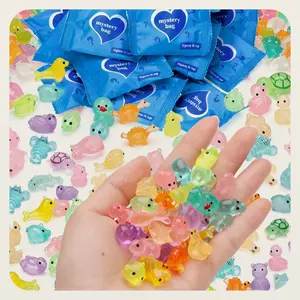 Mini Glow in the Dark Animal Resin Models, Cute Collectible Figurines, Surprise Mystery Bag for Dollhouse Decor, Fairy Garden Decor, Birthday Party Gift, DIY Crafts Ornaments, Resin Animal Sculptures，Gifts for Kids