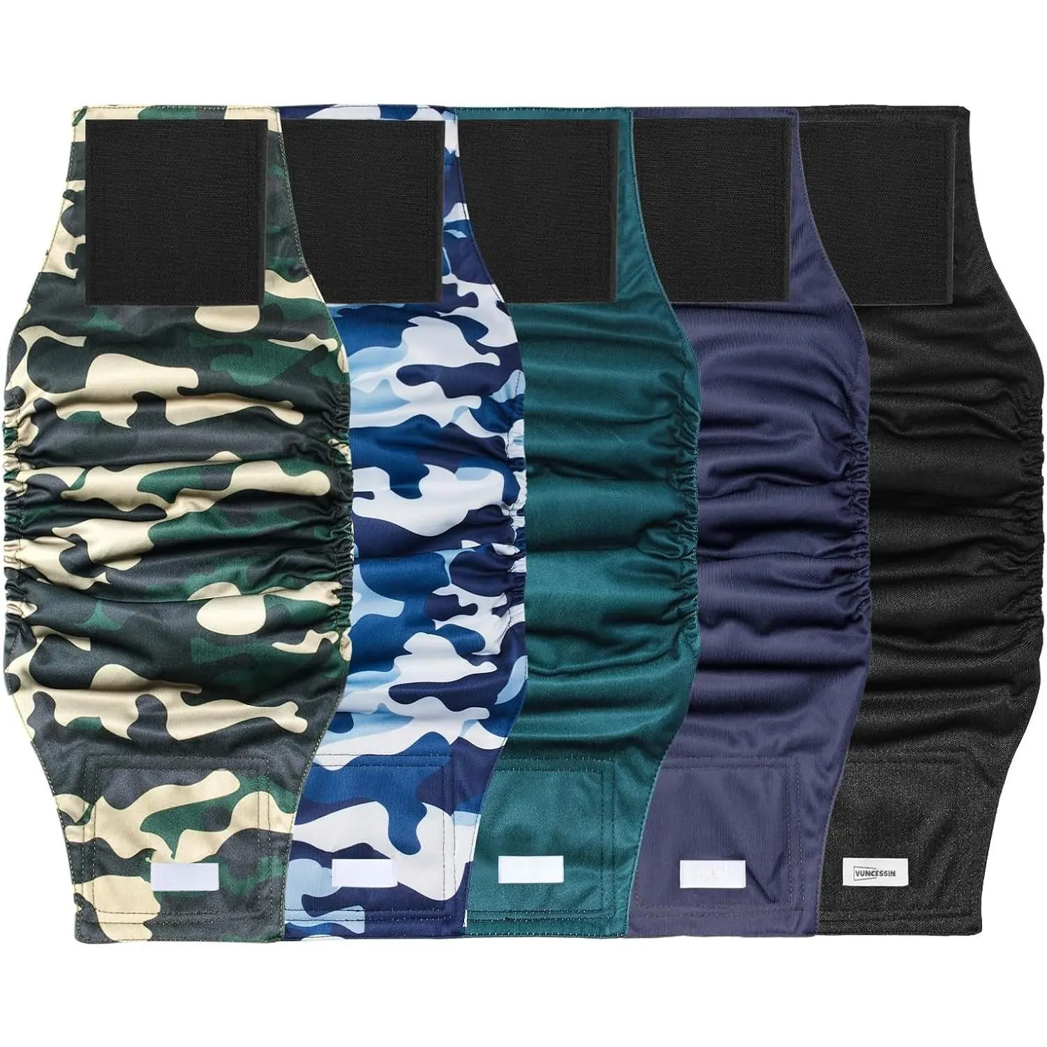 Diapers Male,  Washable  Bands for Dogs, Pack of 5, High Absorbing Small  Wraps for Doggie & Puppy in  or Excitable Urination and (S)