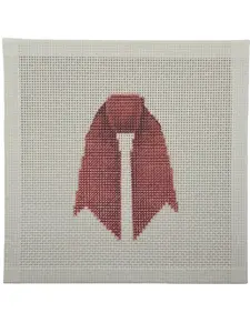 Red Wreath Sash Needlepoint Canvas