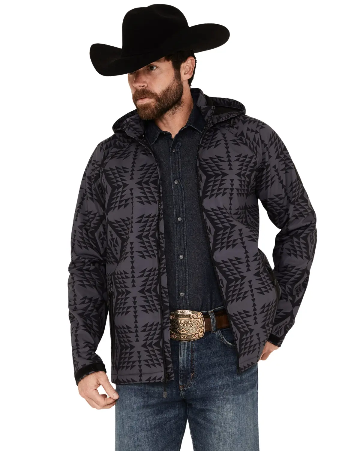 Rank 45 Men's 45&Reg; Men'S Southwestern Print Softshell Jacket - Rmho23o10-Char