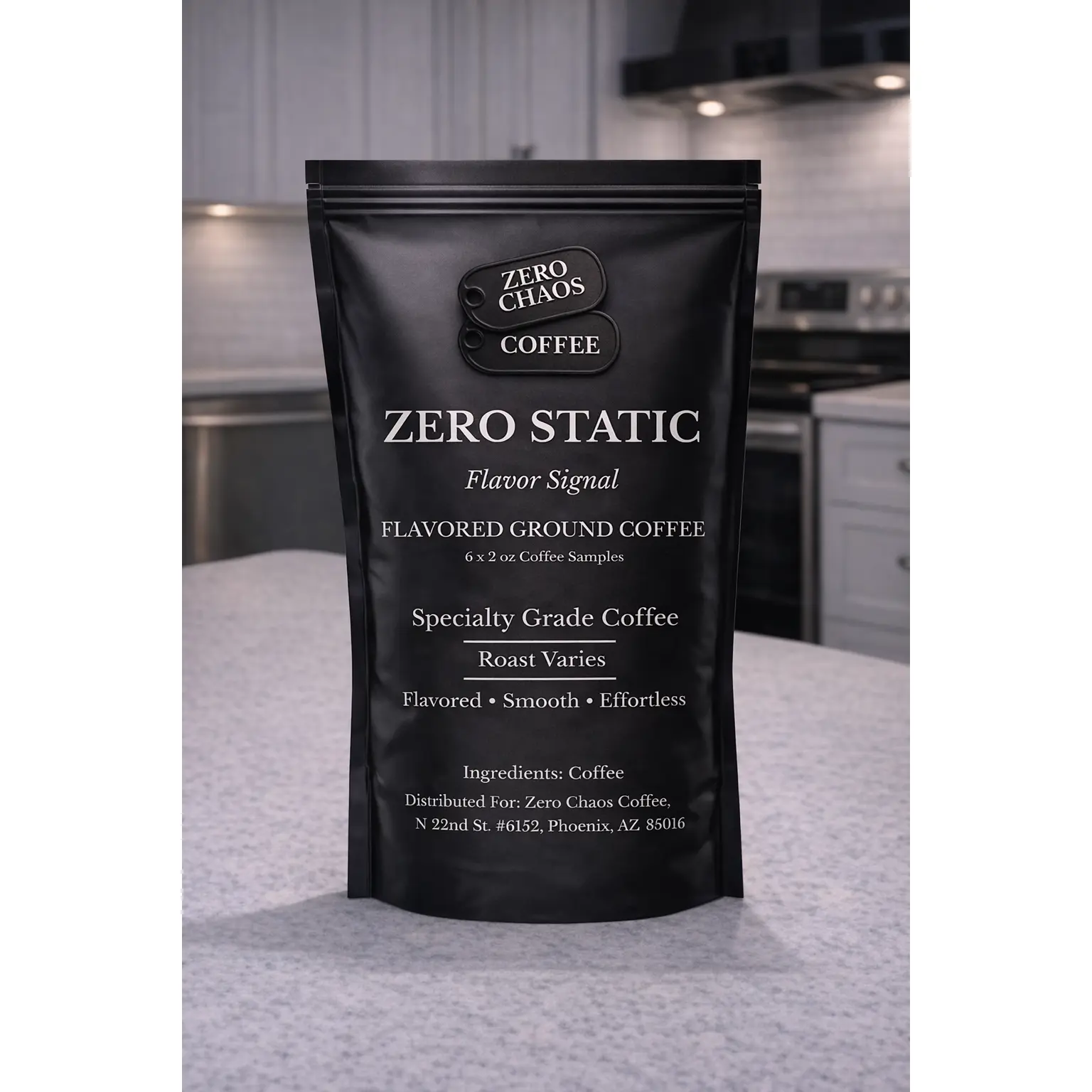 Zero Static | Flavored Coffee Sampler | 6 x 2oz Ground Samples | Zero Chaos Coffee