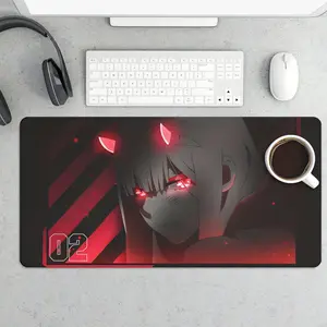 Zero Two Darling in The Franxx Elegant Desk Mat for Professional Office Environments - Sleek Design Enhances Appeal & Aesthetics