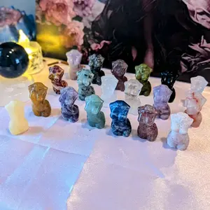 Mini Lady Body Crystal Carvings - Unique Handcrafted Decorative Pieces for Home Decor