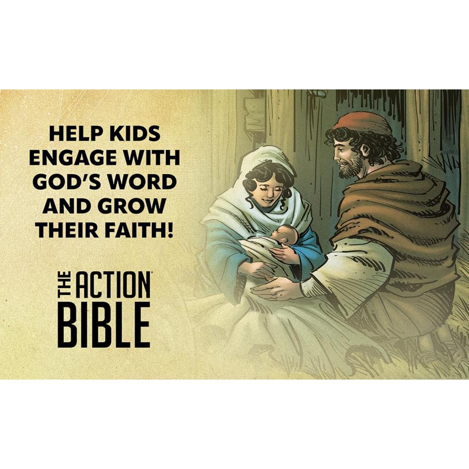 The Action Bible: God's Redemptive Story Action Bible Series Hardcover Edition with Vivid Illustrations and Engaging Stories