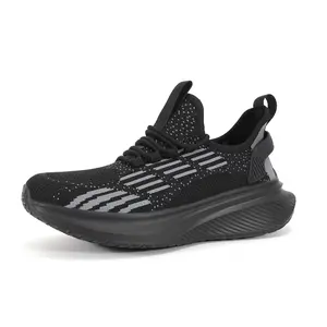 Men's casual sports breathable fly woven lightweight mesh shoes soft soled running shoes walking shoes breathable sneakers