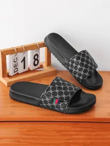 Men's Fashion Brand Slippers, Ultra Soft Anti-Slip Wear-Resistant Sandals, Casual Indoor Outdoor Eva Sole, Random Pattern Beach Slides