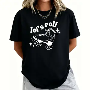 Let's Roll Shirt, Roller Skate T-Shirt, Roller Skating Gifts, 80s Shirt, Skater Shirt,Roller Derby Shirt,Roller Unisex Tee,Summer Tee