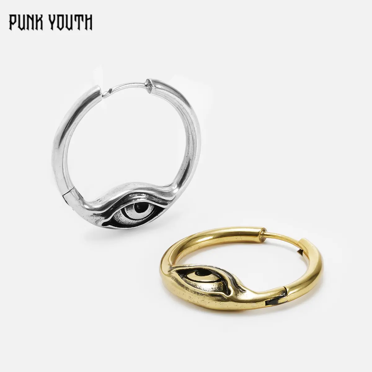 925 Sterling Silver post EYELOCK EARRINGS