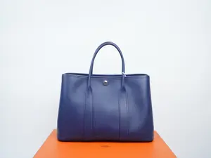 Pre-owned HERMÈS epsom Tote Bags Hermes Negonda Garden Party 30 TPM Bleu Saphir