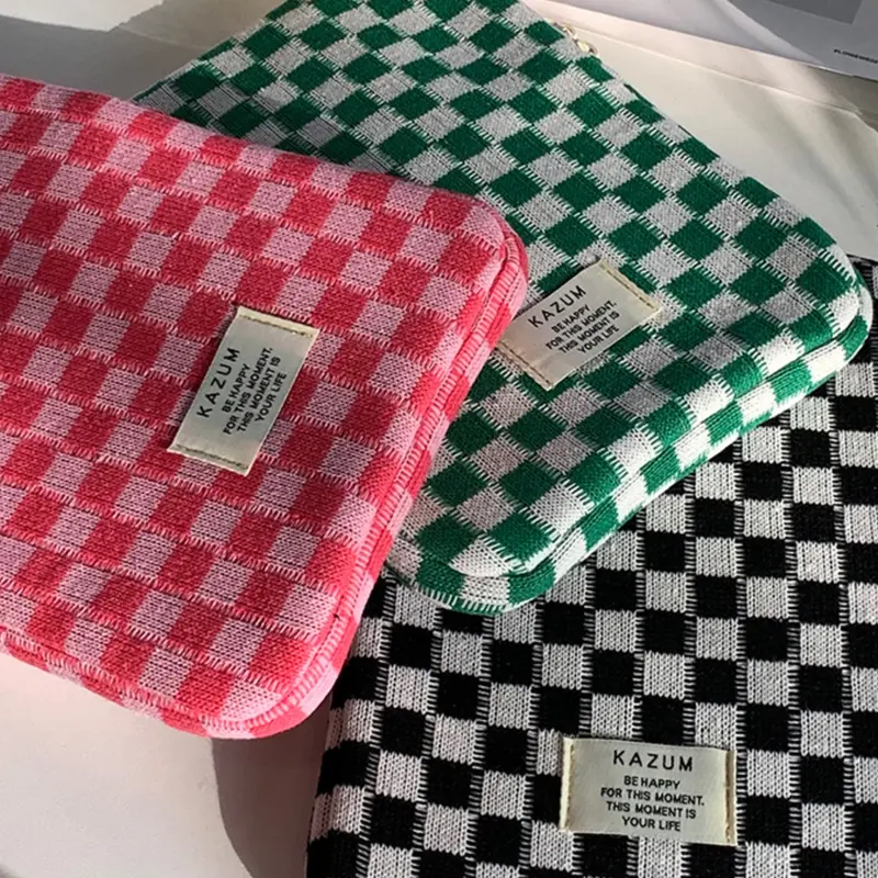 1PC ins Checkerboard Grid iPad Storage Bag 11 inch Inner Tank Bag 13-15 inch Laptop Bag Laptop Purse Laptop Sleeve Computer Bags