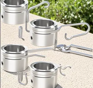 Flag Pole Rings 1.25 Inch 2 Pack Aluminum Anti Wrap No Tangle 360 Rotating Mounting Clips with Carabiners for Outdoor Flagpole Porch Garden Display Use dealsforyoudays