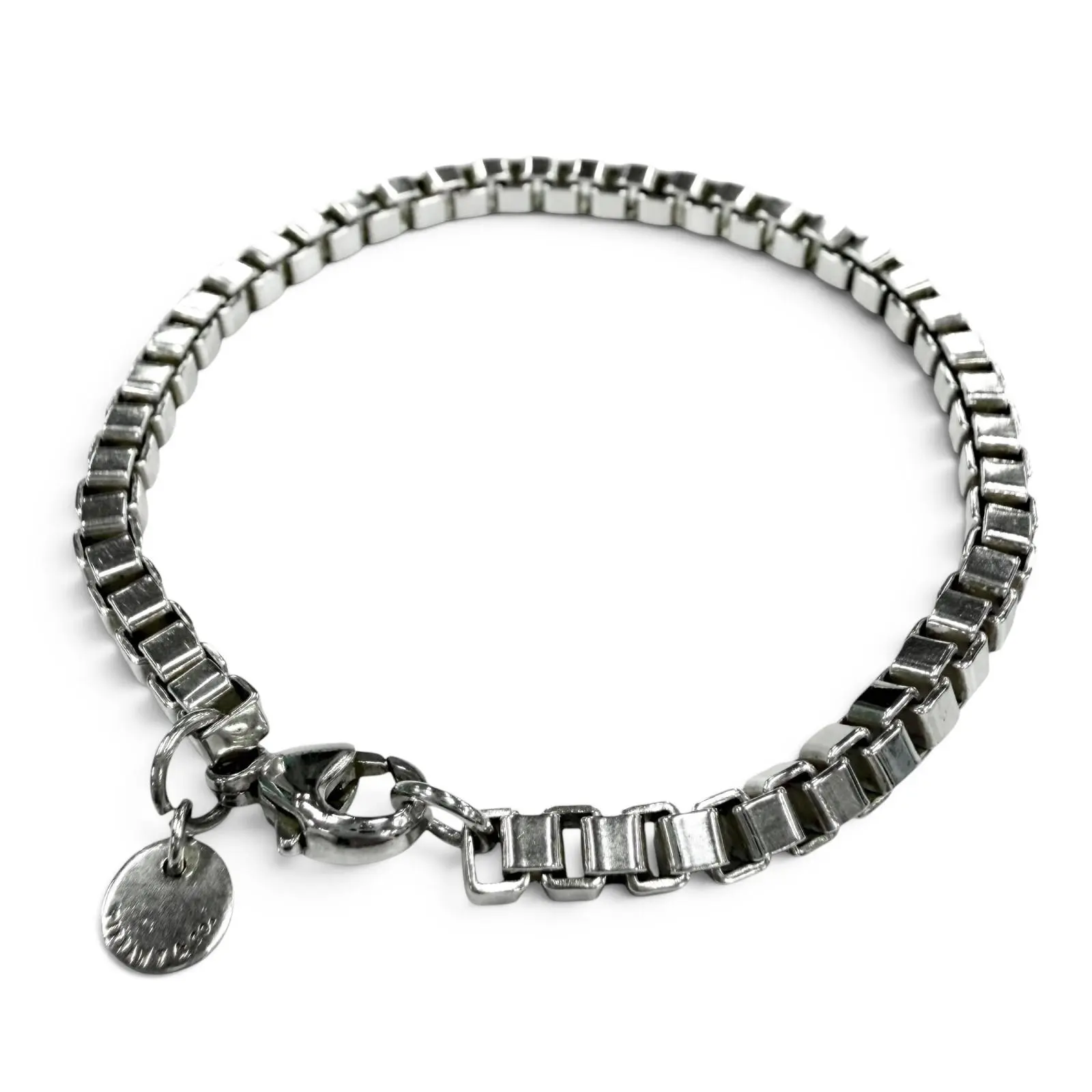 Pre-owned Tiffany & Co. Sterling Silver 925 (Ag925) Small Leather Goods 925 Venetian Chain Bracelet