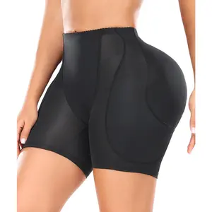 Women Hip Padded Shapewear Booty Lifter Removable 4 Thicker Pads Control Panty for Butt Compression Womenswear Breathable Fit Jeans Outfit Seamless Shorts Soft Summer