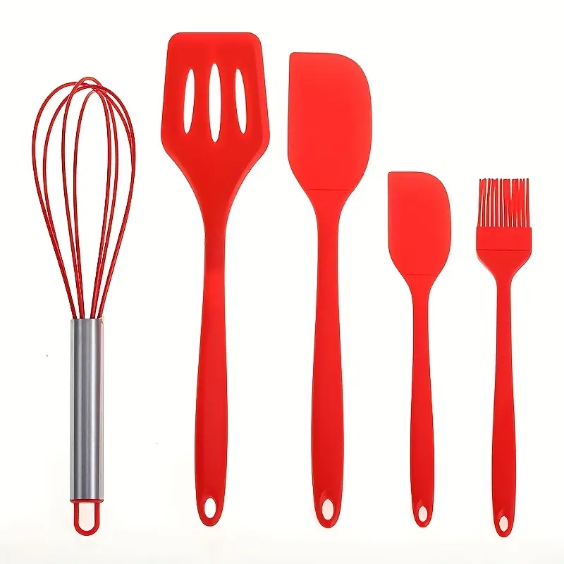 Baking silicone five-piece red set