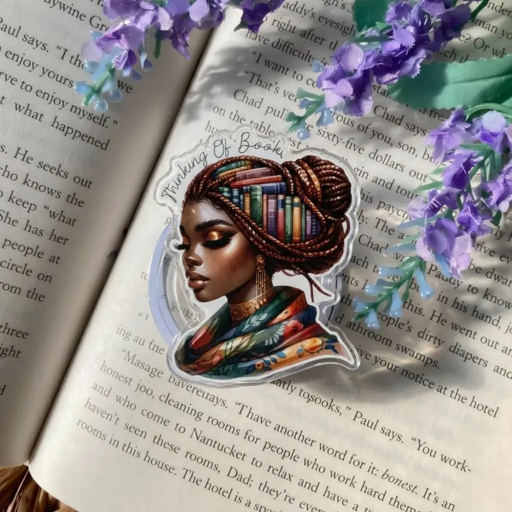Black Melanin Girl Boss Book Phone Grip, Reading Hustle Aesthetic, Money Mindset Vibe, Magnetic Phone Grip Stand, Bold Girl Accessory, Trendy Gift For Her