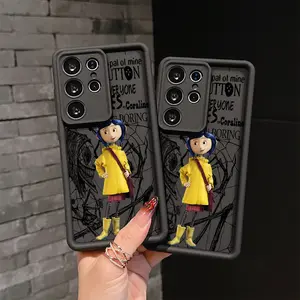 Popular Coraline Creative Graffiti Phone Case Suitable for Samsung Galaxy S26 S25 S24 A26 A36 A17 A07 A55 A35 A06 A05 A14 A24 A34 A54 A16 A05S A25 A15 A23 A33 A53 A73 A13 A04E A04 S23 S22 S21 S20 FE Ultra Plus 4G 5G Anti Fall Soft TPU Back Cover