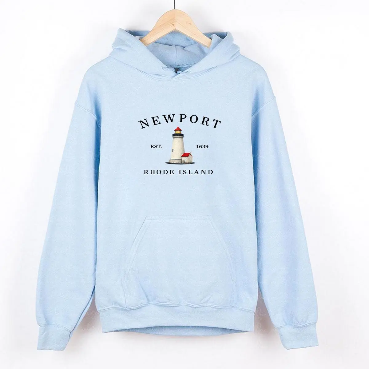 Women's Newport Rhode Island Casual Pullover Cotton Hoodie Sweatshirt, Versatile Clothes for Daily Wear