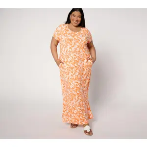 Isaac Mizrahi Live! Regular Bridgehampton Printed Maxi Dress