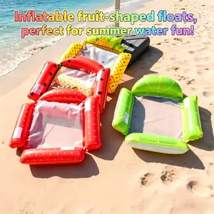 Fruit-Themed Inflatable Pool Hammock - Summer Floating Lounge Chair for Adults with Free Hand Pump