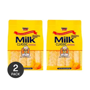 TRENZY GAHM Cheese Flavor Milk Rice Crackers Rice Cakes 2 Pack 241.8g each- Healthy Non-Fried Snack - Fluffy & Crispy Korean Treat