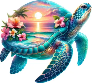 DTF Transfer – DS Sunset Turtle B Multi Sizes