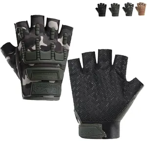 Fingerless Tactical Gloves for Men & Women, Half-Finger Design Ideal for Airsoft, Motorbike, Cycling, Driving, Hunting, Hiking