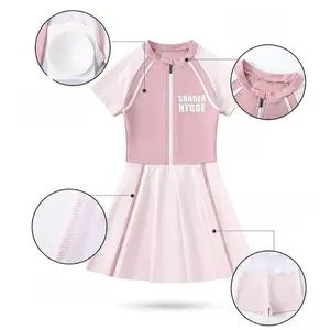 Children Swimwear 2026 New Cartoon One Piece Swimsuit with Shorts Summer Bathing Suit for Girls Beach Dress