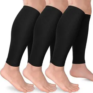 3 Pack Calf Compression Sleeves 15-20 mmHg | Running Leg Support, Reduce Pain & Swelling for Long Standing Work